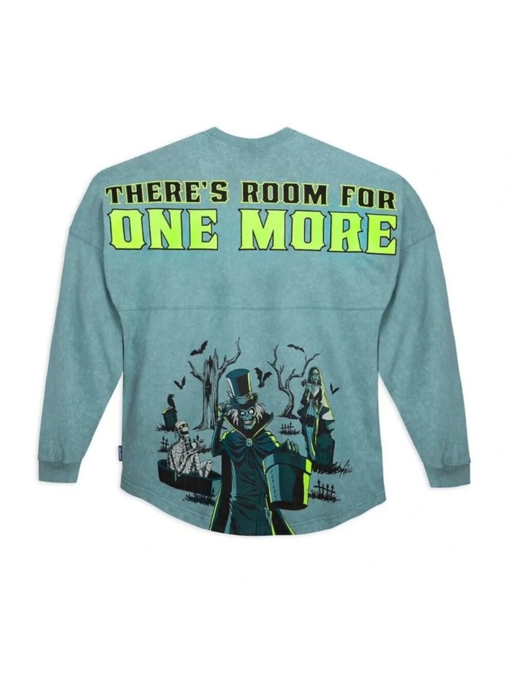 Disney Haunted Mansion Hatbox Ghost Spirit Jersey Shirt Sz S Glow In The Dark